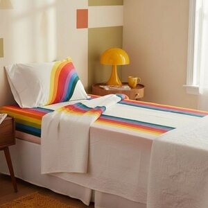 Vintage 70’s / 80’s Wabasso “Tomorrow’s Rainbow” Twin Sheet Set